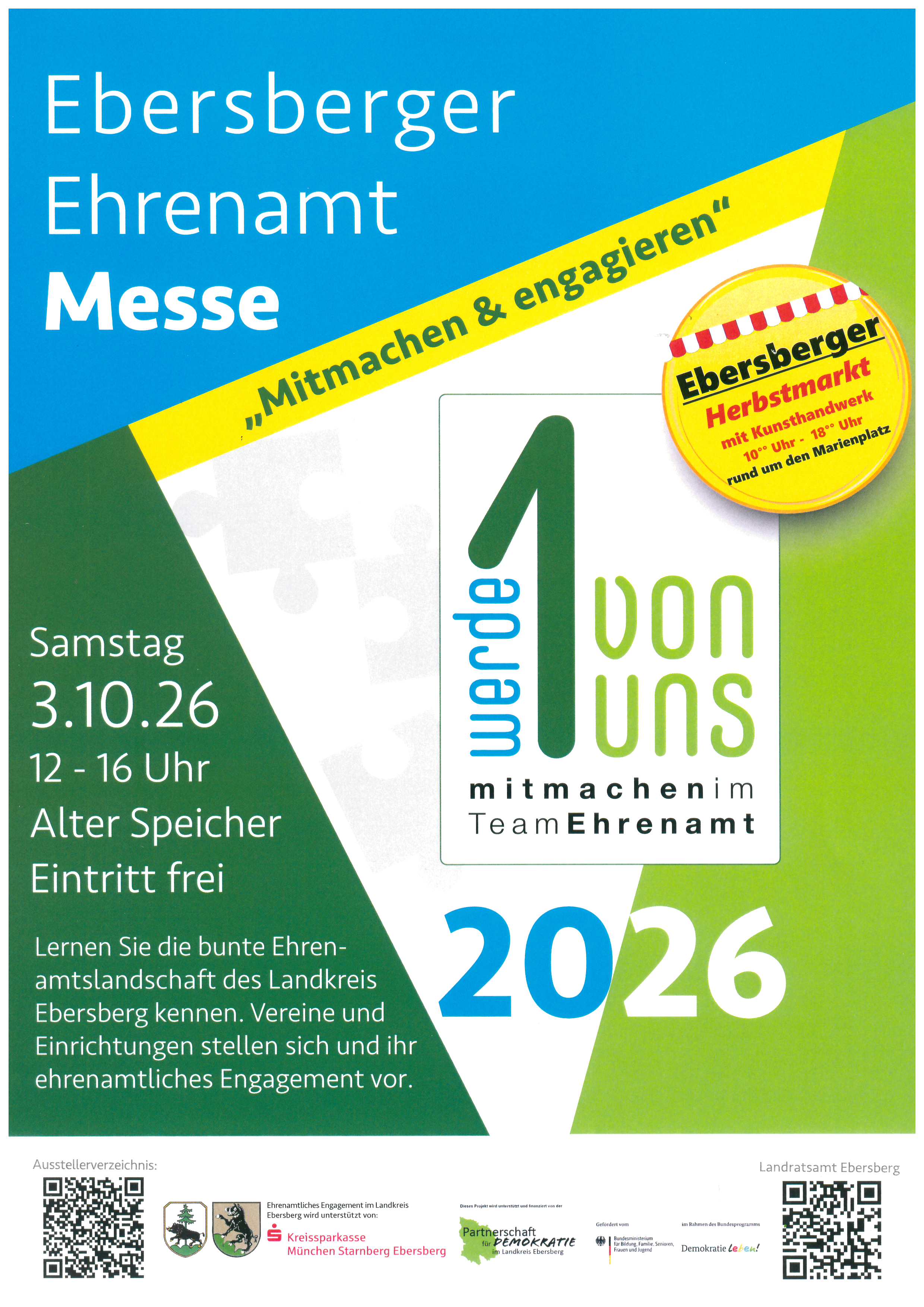Plakat zur Ebersberger Ehrenamt Messe