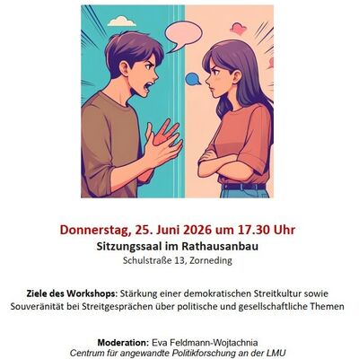 Plakat Workshop Streiten lernen