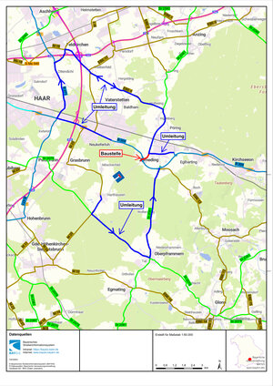 Umleitungsplan f�r die Vollsperrung der St 2081