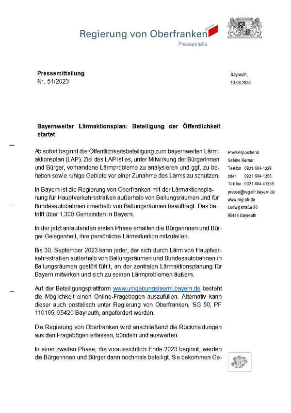 Pressetext der Regierung von Oberbayern als Bilddatei.